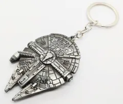 スターウォーズ　ミレニアム　ファルコン　STARWARS　Aシルバー　キーリング　キーホルダー　アメリカン雑貨