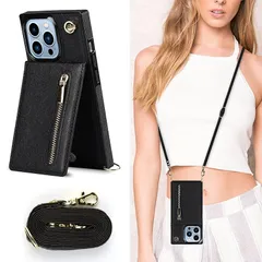 iPhone14 Pro 6.1（2022）対応 スマホ 携帯 用 ケース iphone 14 pro case 肩掛け 首かけ 斜めがけ ショルダー ケースiPhone14 Pro 財布型 ケースiphone14プロ ケース iphone14 pro ケ 1