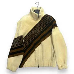 国内正規 FENDI FFロゴ レザー フリース ジャケット フェンディ PR0105 A4AI　48  58984Aのサムネイル