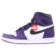 NIKE (ナイキ) AIR JORDAN 1 RETRO HIGH OG COURT PURPLE エアジョーダン1 レトロ ハイ コートパープル ハイカットスニーカー ホワイト/パープル US10/28m 555088-500