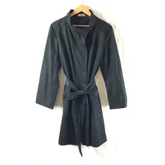 ヒロコビス HIROKO BIS コート ハイネック ウエストベルト スナップボタン スリット袖 黒 15ABサイズ 959632のサムネイル