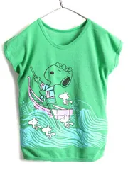 70s 80s ビンテージ ■ ピーナッツ スヌーピー プリント ノースリーブ 