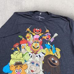 US古着 メキシコ製 DISNEY MUPPETS ディズニー マペッツ 楽器 Tシャツ M ダークグレー
