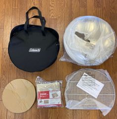 【未使用】コールマン（Coleman）ファイヤーディスク専用焚火シート付き　45センチ　焚火台　箱無し