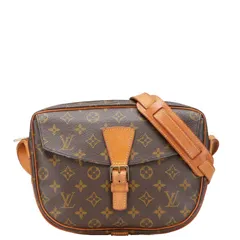 ルイ ヴィトン モノグラム ジュヌフィーユMM 斜め掛け ショルダーバッグ M51226 ブラウン PVC レザー レディース LOUIS VUITTON【1-0223592】