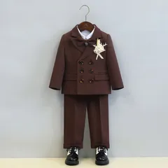 男の子スーツ フォーマルスーツ 6点セット ジャケット+ベスト+パンツ+シャツ+ボウタイ+コサージュ 子供服 キッズ 入園式 入学式 卒業式 演出 冠婚葬祭