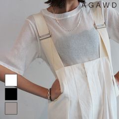 【爆速配送】【即納】 アガウド AGAWD トップス 25春夏 Sheer Cutsew シアーカットソー ミドル丈 Tシャツ 半袖 2225-6039