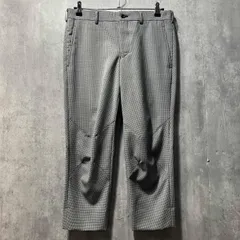 22ss COMME des GARCONS HOMME DEUX チェック立体パンツ S ブラック×ホワイト系 DI-P042 コムデギャルソンオムドゥ