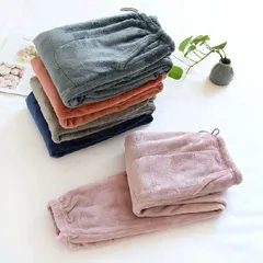 ベロア ルームウェア パンツ 裏起毛 あったか レディース メンズ パジャマ ロングパンツ 単品 部屋着 寝間着 冬 寝巻き 快適 大きいサイズ 暖かい 柔軟 無地 ふわふわ もこもこ ウエストゴム 女性 男性xiaokb104