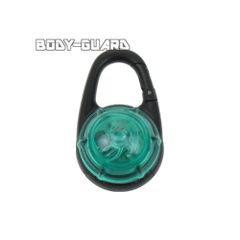 ペットにも使えるLEDライトカラビナタイプ　電池式　グリーン