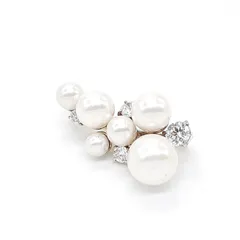 ete エテ イヤーカフ SILVER 925 シルバー ゴールドコーティング パール 真珠 ジルコニア