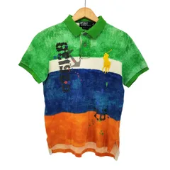 ポロバイラルフローレン Polo by RALPH LAUREN ビッグポニー刺繍 総柄 ポロシャツ メンズ import：M 