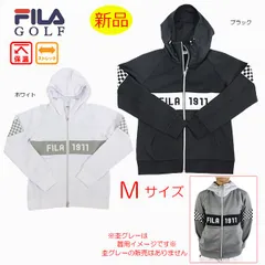 【新品・未使用】 Ｍサイズ フィラゴルフ レディース フルジップパーカー 790206 アウター ストレッチ 保温 ホワイト ブラック FILAGOLF