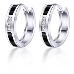 YT.JYUERIピアス メンズ 黒 最高級ジルコニア フープピアス リング 「勝利の輪」 シルバー925 ピアス 金属アレルギー対応 18金 プラチナ ピアス 男性 アクセサリー プレゼント