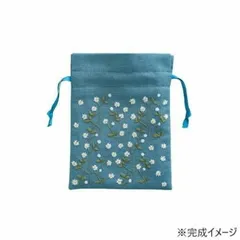 戸塚刺しゅう 刺繍キット 戸塚刺しゅう×星燈社 星あかりの刺繍手帖 巾着袋「はこべ」 544