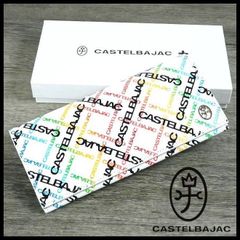 新品 定価17,600円 カステルバジャック 長財布 白 牛革 ロゴ Carle(カルル)  CASTELBAJAC メンズ