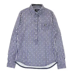 サイズ：0 PEARLY GATES パーリーゲイツ  長袖ポロシャツ ストライプ柄 ネイビー系 [240101307747]# ゴルフウェア レディース ストスト