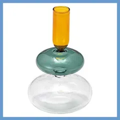 鹿野武司作陶器 花瓶 フラスコ型ぶどう柄