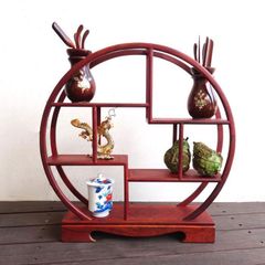 飾り棚 和風 アジアン オリエンタル 和室 珍品棚 丸い棚 大サイズ 飾り棚 和風 アジアン オリエンタル 和室 珍品棚 丸い棚 大サイズ