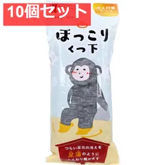 ほっこりくつ下 足元を暖めるタイプ 男女兼用 22〜27cm グレー 1足入 10個セット まとめ売り