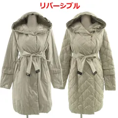 Sマックスマーラ 'S Max Mara ダウンコート リバーシブル 長袖 七分袖  2way フード リボンベルト キルティング グレージュ系のサムネイル