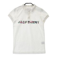 Jack Bunnyフロント刺繍半袖ポロシャツ ホワイト XSサイズ美品ゴルフ