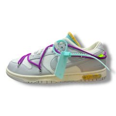 未使用品 OFF-WHITE NIKE DUNK LOW 1 OF 50 "21" コラボ ダンク スニーカー DM1602-100 ナイキ オフホワイト 26.5cm 90198A1