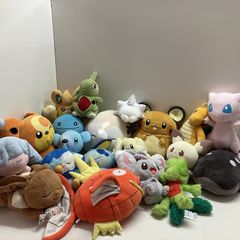 ◆ [정크품] 20 점 정리 상품 포켓몬 봉제 장난감 맥 콜라보레이션 포켓 피스 있음 뮤 모크로 칠러미 피츄 등 현재 제품 5.5kg