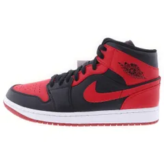 NIKE (ナイキ) AIR JORDAN 1 MID BRED エアジョーダン1 ブレッド ミッドカットスニーカー ブラック/レッド US10/28cm 554724-074