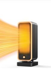 ヒーター セラミックファンヒーター 電気ヒーター【狭いところをよく暖めたい方へ】省エネ&2秒速暖】小型 足元ヒーター エコ 節電対策 静音 転倒オフ 過熱保護 コンパクト トイレ 洗面所 脱衣所 卓上 デスクワーク 500W 6畳 PSE適合品 (黒)