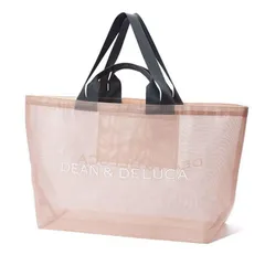 ディーン ＆ デルーカ DEAN & DELUCA メッシュ トートバッグ ショッピングバッグ エコバッグ ビーチバッグLサイズ ピンク
