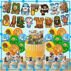 トゥントゥンサフール　 誕生日  バルーン 飾り付け ガーランド ハッピーバースデー 風船  プレゼント おめでとう 男の子 女の子 ロブロックス 記念日 グッズ イベント 装飾 豪華 子供パーティー