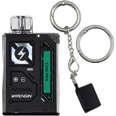 Vapengin7500（ベイプエンジン）Cool Mint（クールミント）Vapengin7500専用キャップ付きキーホルダーセット ベイプ 本体 持ち運びシーシャ vape 電子タバコ 爆煙