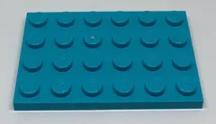 LEGO パーツ　プレート　4×6 ミディアムアズール