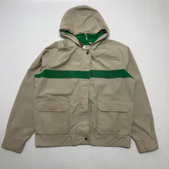 Woolrich THE WOMAN 70's ウールリッチ ザ ウーマン MADE IN USA マウンテンパーカー  ブルゾン アウトドアジャケット ナイロン vintage レディース TALONジップ タロン70年代 レディース L ベージュ/グリーン