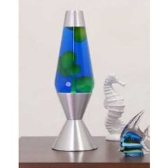 [5224] ラバライト Lava Light Lamp ラバランプ 16.3インチ Lサイズ / Yellow Wax Blue Liquid Silver Base アメリカン雑貨 ガレージ アメリカ雑貨  インテリア 間接照明 USA直輸入