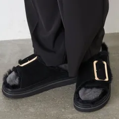 新品未使用品　MOHI ファー付きサンダル ブラック 38 2025年最新】mohi サンダル ファーの人気アイテム - メルカリ