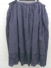 ◇ Adam et Rope’ アダム エ ロペ ウエストゴム 膝下丈 フレア スカート サイズ38 パープル レディース  【中古】 【1002800955411】