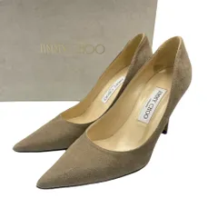 美品 JIMMY CHOO ジミーチュウ ヒールパンプス スウェード ベージュ サイズ36 箱付き