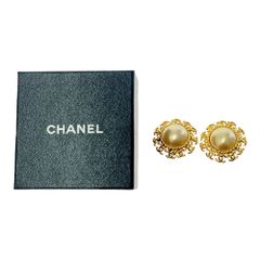 【中古】【箱付き】 CHANEL シャネル GP フェイクパール 95A ココマーク イヤリング ゴールド 412394 イヤリング