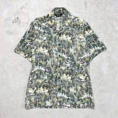 70年代 JCPenney 総柄 半袖 ポリエステルシャツ メンズM 