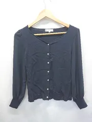 ◇ Θ φ KUMIKYOKU 組曲 長袖 カーディガン サイズ2 ネイビー レディース E  【1503040003479】