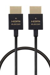 【迅速発送】エレコム HDMI ケーブル 1m スーパースリム ハイスピード 4K・2K(30Hz) ARC対応 【HIGH SPEED with ETHERNET認証済み】 ECDH-HD14SS10BK