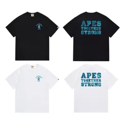 【新品未使用】 STUSSY × APE ステューシー × エイプ 半袖Tシャツ クルーネック 男女兼用 黒 白