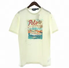 ポロ バイ ラルフローレン Polo by Ralph Lauren CLASSIC FIT Tシャツ 半袖 クルーネック ロゴ イラスト プリント L 白 ホワイト タグ付き /BB ▲H