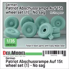 【新品】プラモデル 1/35 現用 ドイツ ペトリオットミサイル/MAN 多用途8輪トラック用タイヤセット#1(自重変形なし トランペッター用) ディティールアップパーツ [DW35162]