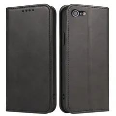 【即日発送】SE3 iPhone iPhone iPhone SE2 iPhone8 (ブラック PinLiSheng 360度保護 4.7インチ対応 スタンド機能アイフォンse マグネット式 カード収納ケース PUレザー 携帯カバー iPhone7) スマホ