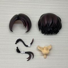 現状品　ねんどろいど 加州清光 刀剣乱舞-ONLINE-　髪パーツ　首ジョイント付き　ヘアパーツ　濃い茶髪　少し使用感あります　写真にあるもののみ　バラ売り不可