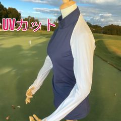 着るタイプのアームカバー　UVカット　ゴルフ　ボレロ　ホワイト白