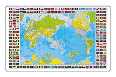 世界・日本地図 ミワックス 学習マット 世界・日本 HRT-5080 WJ